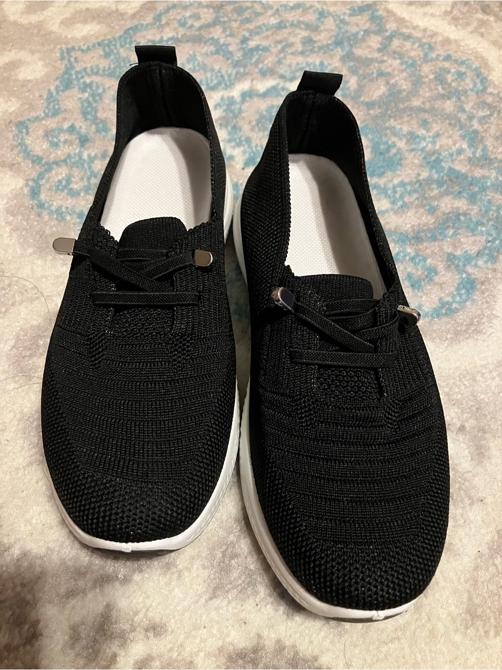 Women’s Lightweight Knit Slip-On Sneakers - Black